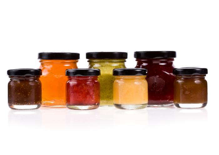 Rawlings glass bottles and jars